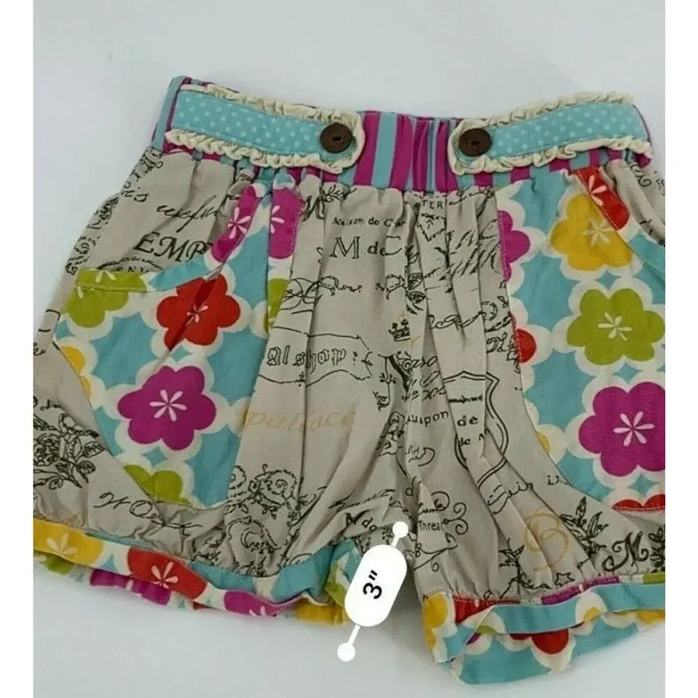 Mustard Pie Girls Shorts Floral Print Summer Casual No Size Tag
